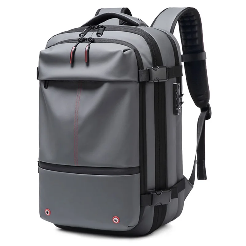 OUTWALK 7757 Travel 17-inch Laptop Backpack Vacuum Compression Men Expanding Shoulder Bag - Grey