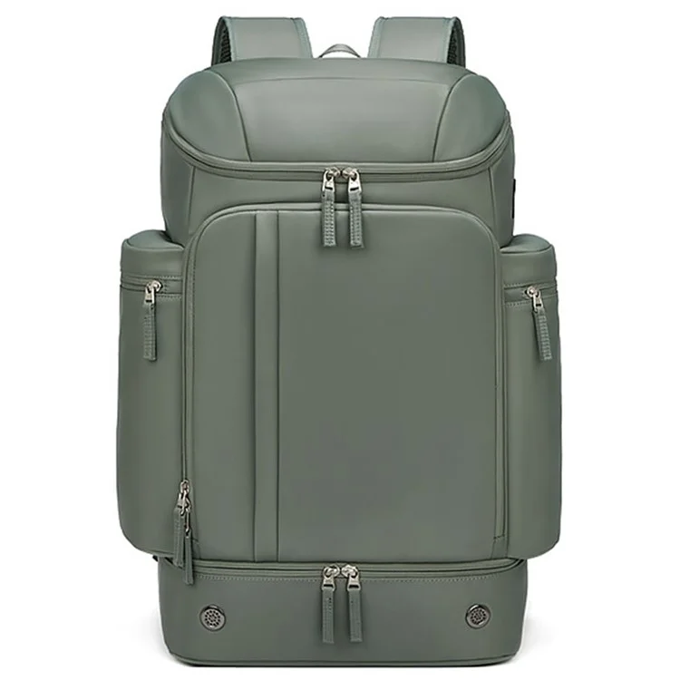 OUTWALK 7716-1 Stylish Travel Backpack Oxford Cloth Laptop Daypack with Shoe Compartment - Army Green