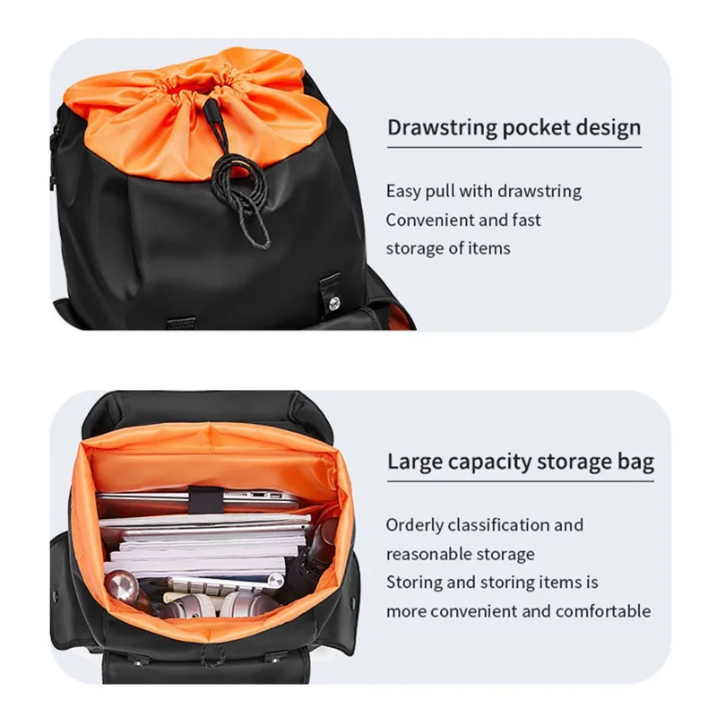 OUTWALK 2230 Large Capacity Men Travel Backpack Oxford Cloth Laptop Daypack - Army Green