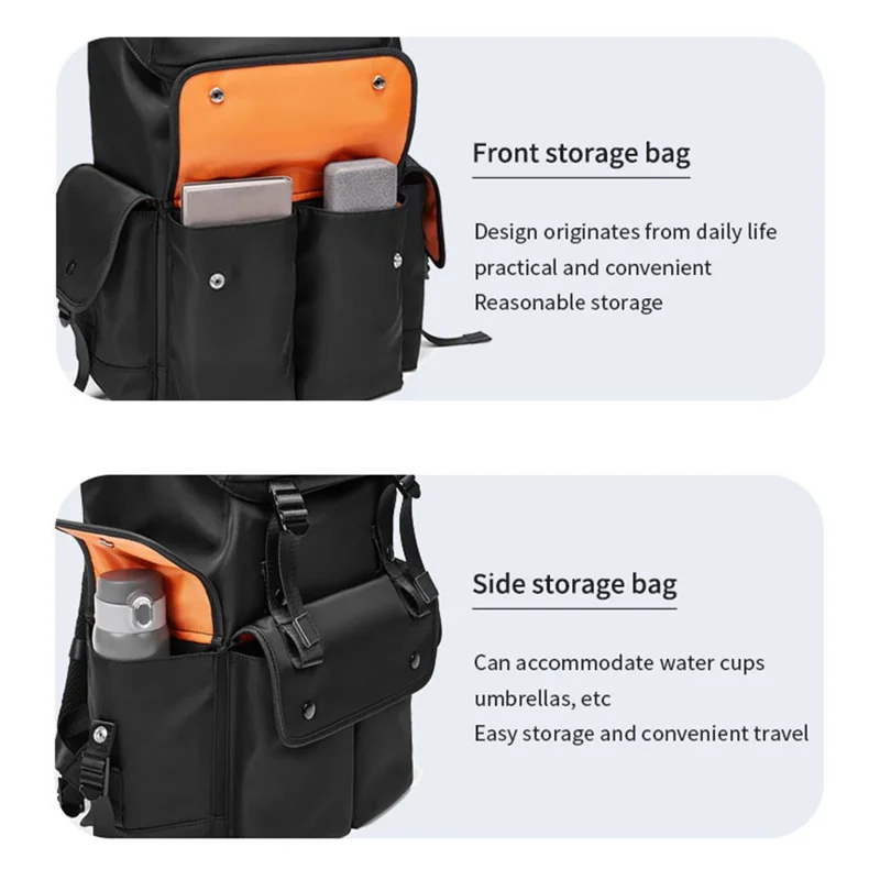 OUTWALK 2230 Large Capacity Men Travel Backpack Oxford Cloth Laptop Daypack - Army Green