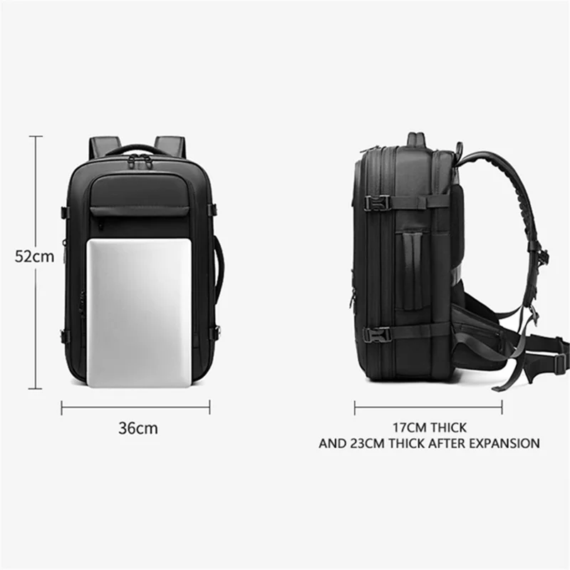 OUTWALK 7737 20-Inch Business Men's Backpack Water Resistant Laptop Bag