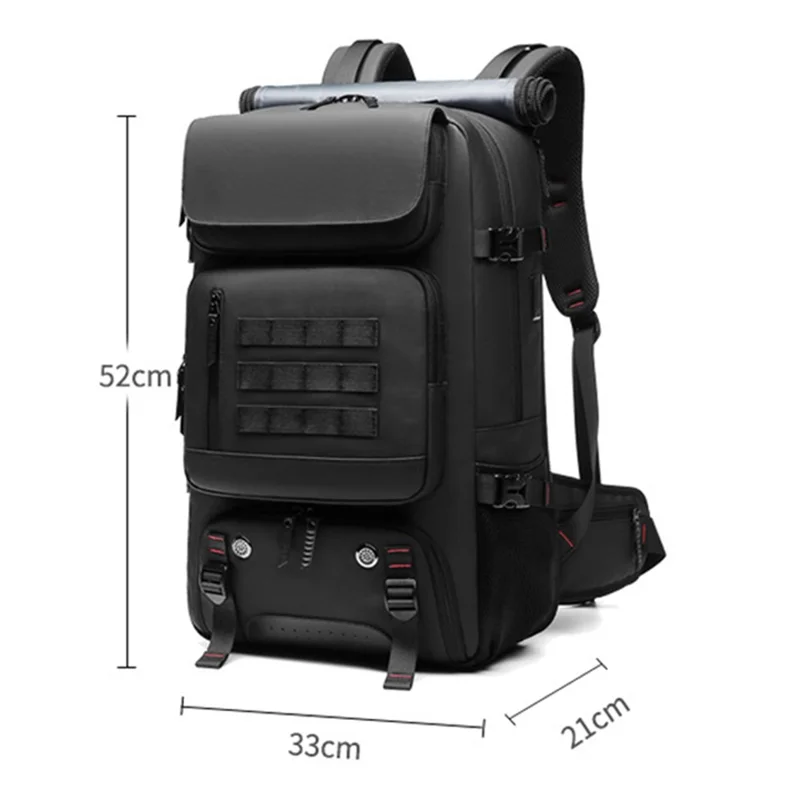 OUTWALK ALTW7768# 22-Inch Men's Outdoor Climbing Bag Large Capacity Travel Backpack - Black