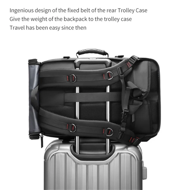 OUTWALK ALTW7768# 22-Inch Men's Outdoor Climbing Bag Large Capacity Travel Backpack - Black