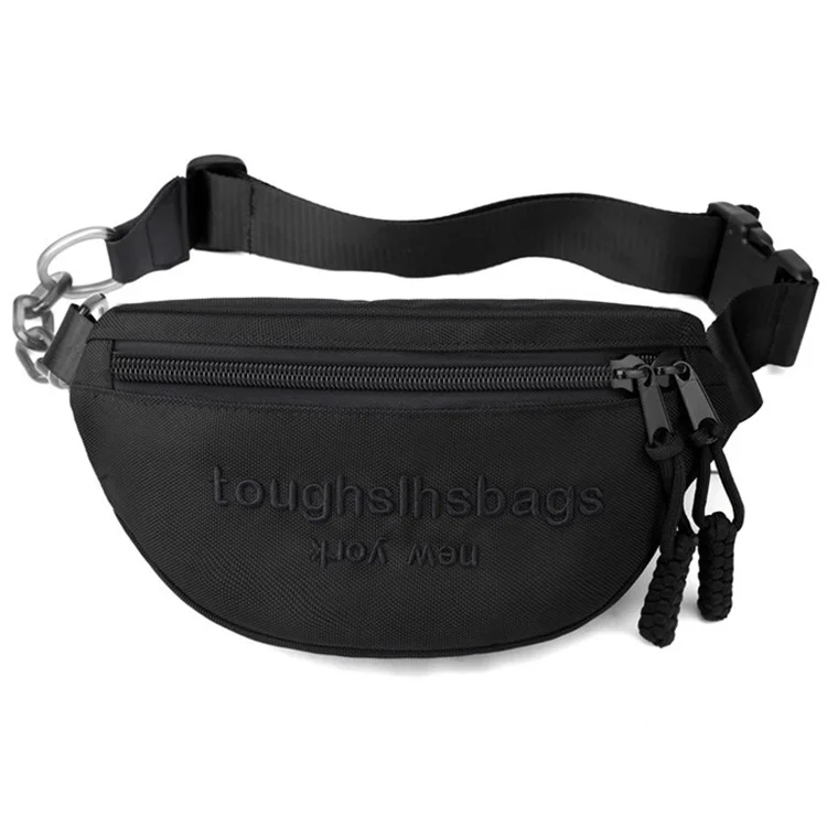 TOUGH SLHS 846 Unisex Casual Crossbody Bag Nylon Wasserdicht Einzelnes Schultertuch, Größe S - Schwarz