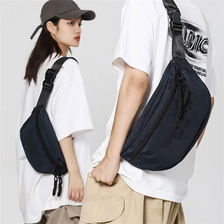 TOUGH SLHS 846 Unisex Casual Crossbody Bag Nylon Wasserdicht Einzelnes Schultertuch, Größe S - Schwarz
