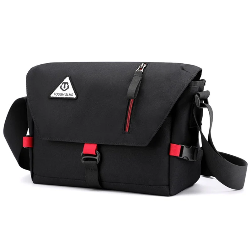 TOUGH SLHS 8204 Stylish Men Anti-Splash Nylon Single Shoulder Crossbody Bag - Black