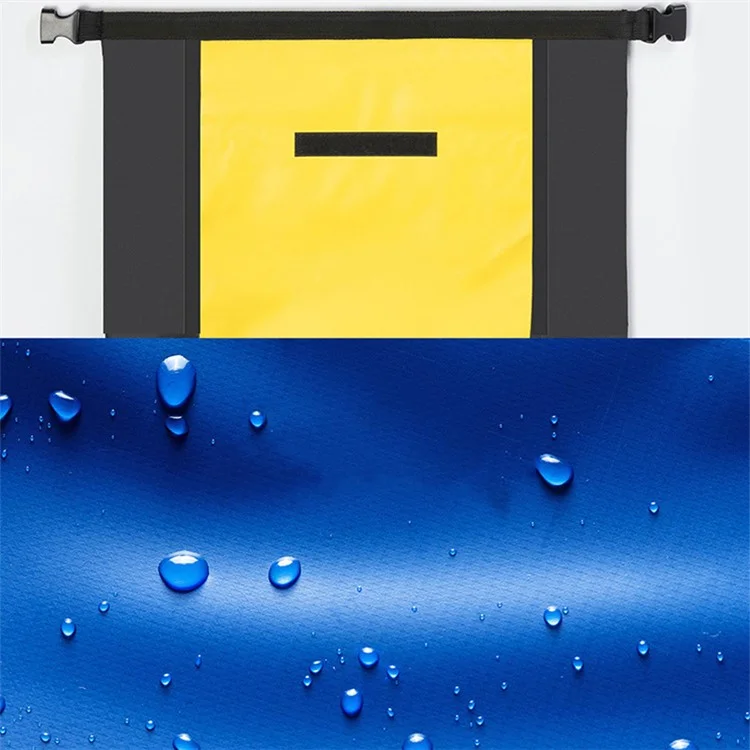 SZ-AS-032 Zaino impermeabile in PVC da 25 L con design di separazione bagnato e asciutto, per escursionismo, sport acquatici - Giallo