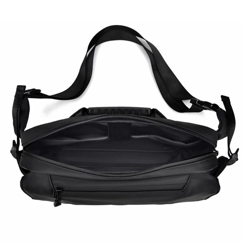 WEIXIER D511 Waterproof Nylon Crossbody Bag Men Travel Chest Bag, 32x7x20cm - Black