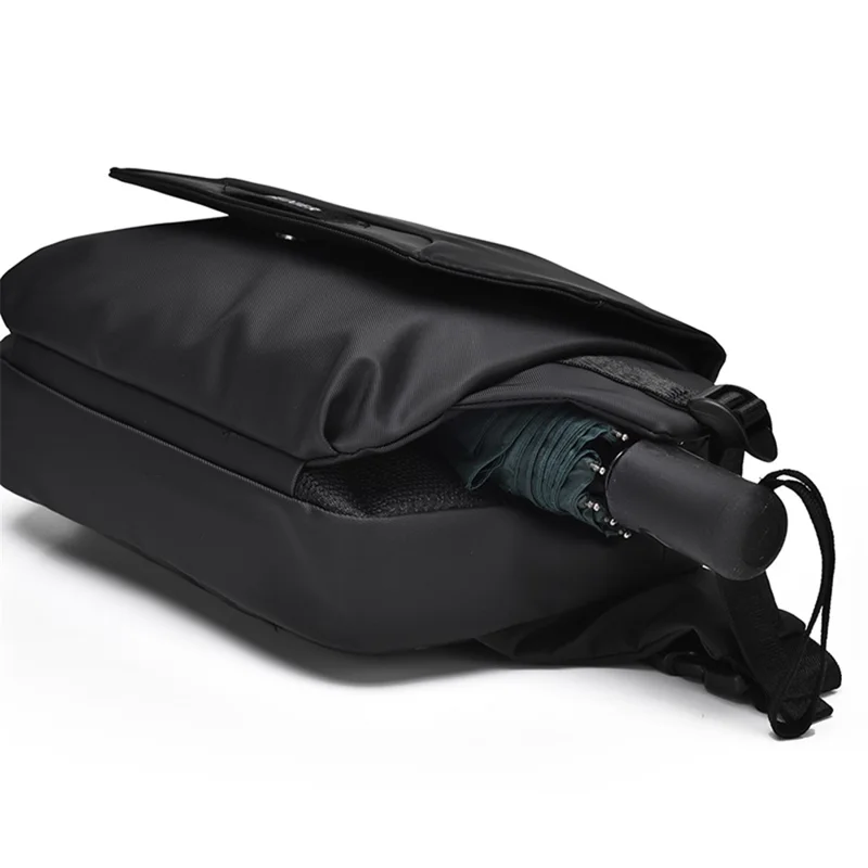 WEIXIER D511 Waterproof Nylon Crossbody Bag Men Travel Chest Bag, 32x7x20cm - Black