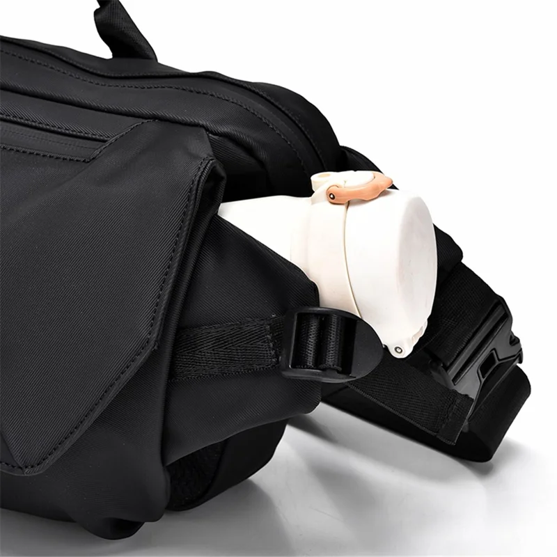 WEIXIER D511 Waterproof Nylon Crossbody Bag Men Travel Chest Bag, 32x7x20cm - Black