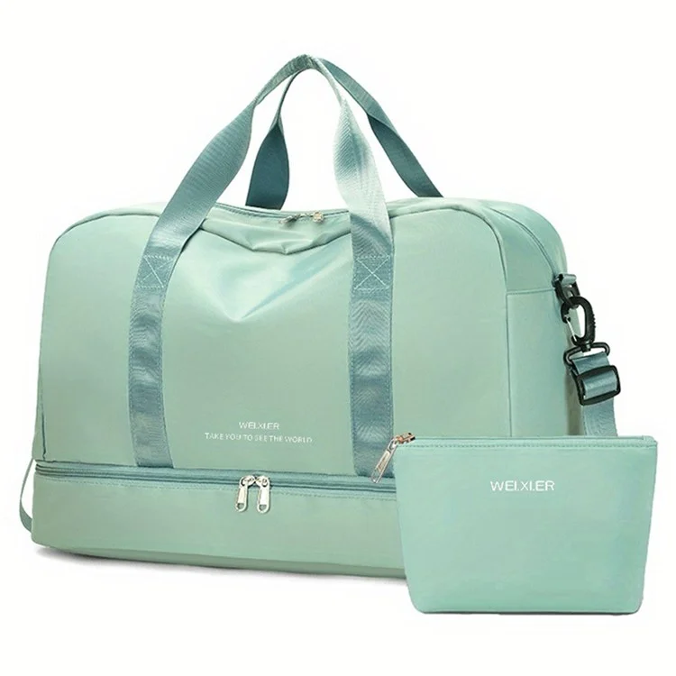 WEIXIER V016 36-55L Sac de Voyage Imperméable en Nylon, avec Petit Sac - Vert