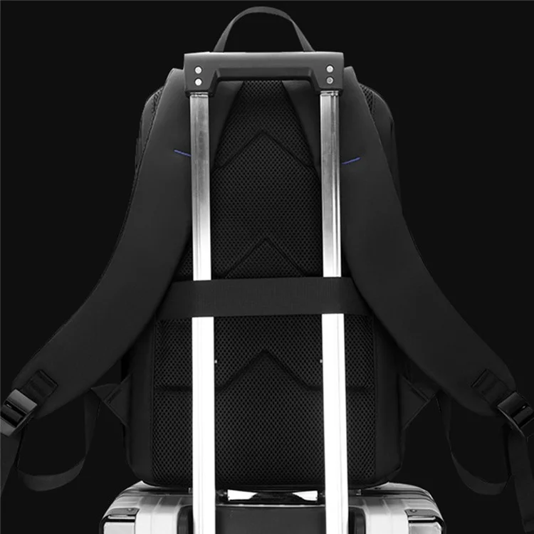 Sac à dos de voyage pour hommes WEPOWER 1295 en nylon léger avec compartiment pour ordinateur portable - Noir