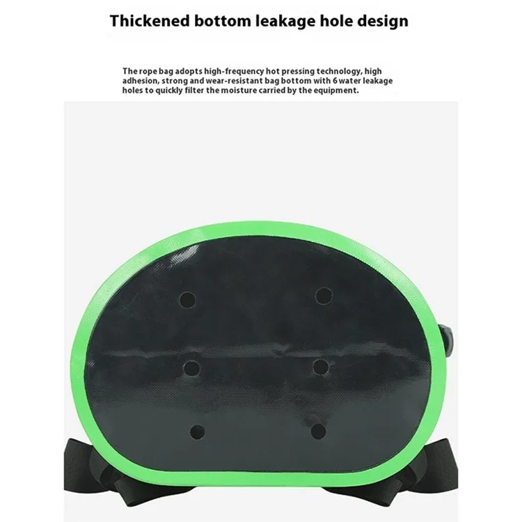 XINDA XD-BAG21 30L Bergsteigeseil-Aufbewahrungstasche mit Wasserablauflöchern - Design Wanderrucksack - Grün