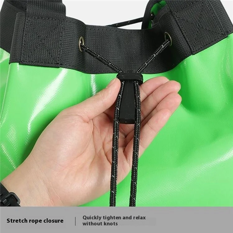 XINDA XD-BAG21 30L Bergsteigeseil-Aufbewahrungstasche mit Wasserablauflöchern - Design Wanderrucksack - Grün