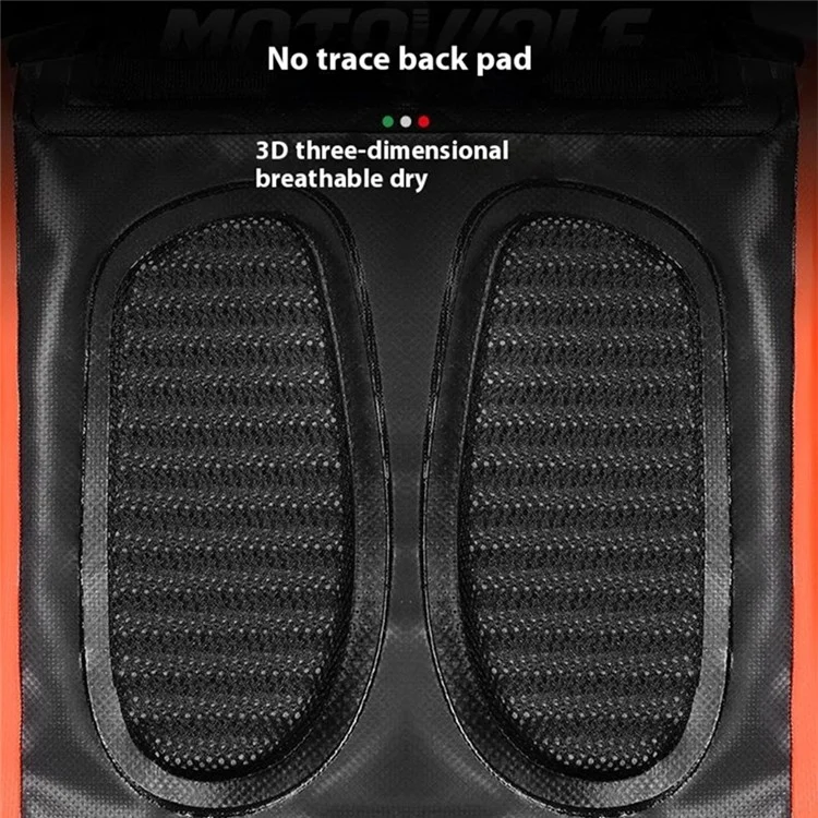 MOTOWOLF MDL0714 30L Motorcycle Cycling Backpack Waterproof PVC Large Shoulders Bag with External Elastic Net Pocket - Blue