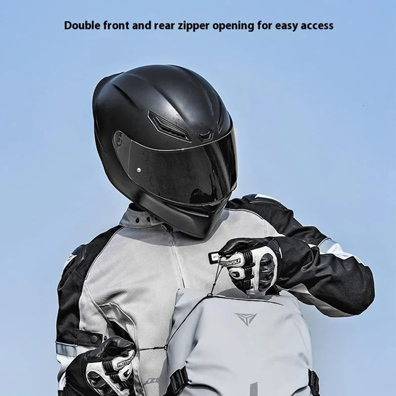 MOTOWOLF MDL0726 Motorcycle Helmet Backpack Large Capacity Waterproof 900D Storage Bag - White
