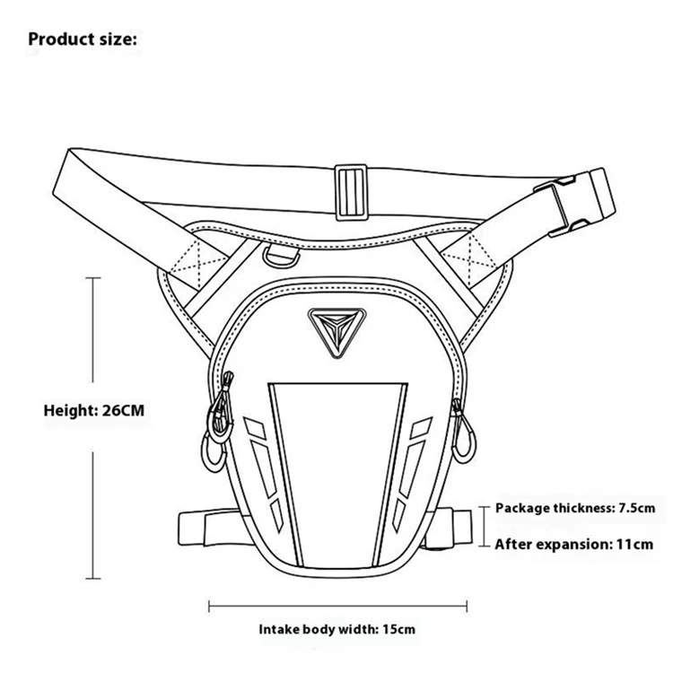 MOTOWOLF MDL0722 Motorrad-Drop-Leg-Tasche, Reit-, Rad- und Taktik-Oberschenkeltasche