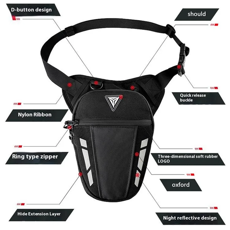 MOTOWOLF MDL0722 Motorrad-Drop-Leg-Tasche, Reit-, Rad- und Taktik-Oberschenkeltasche