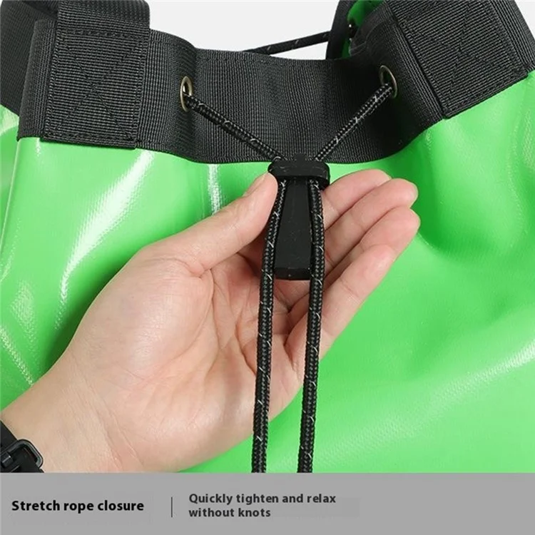 XINDA XD-BAG21 55L PVC Climbing Rope Bag Outdoor Rock Climbing Caving Rope Organizer Drainable Backpack - Green
