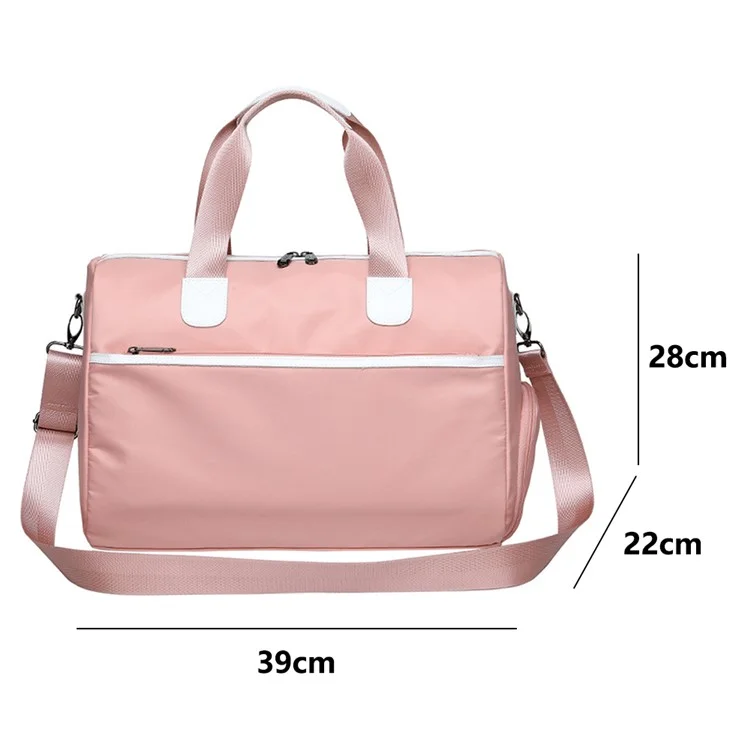 Reisetasche Weekender Tasche Wasserabweisend mit Schuhfach, Größe: 39*22*28cm - Pink