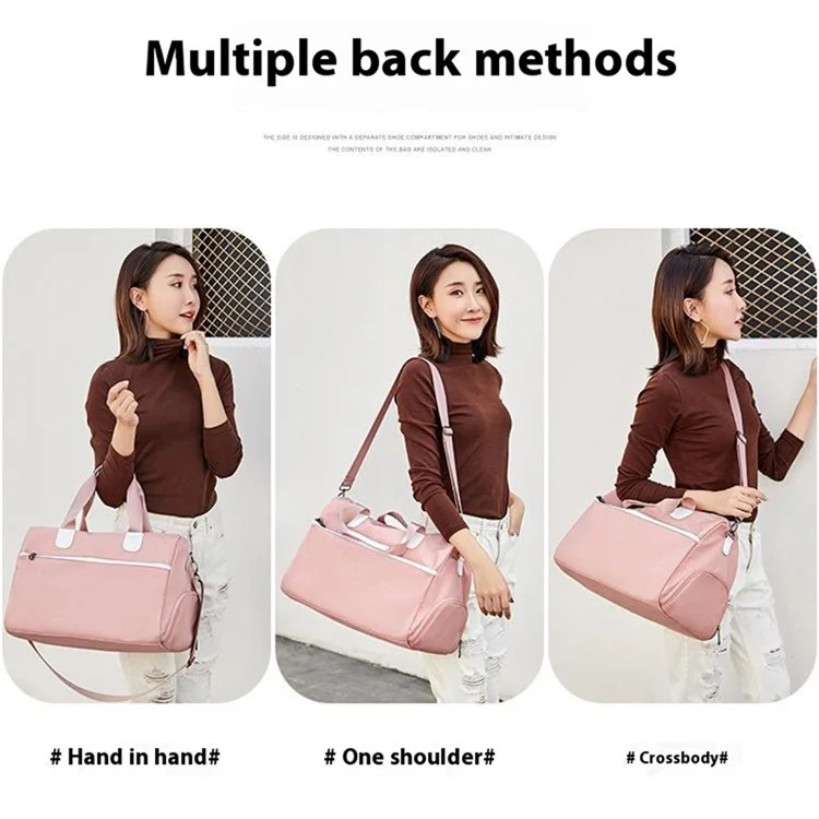 Reisetasche Weekender Tasche Wasserabweisend mit Schuhfach, Größe: 39*22*28cm - Pink