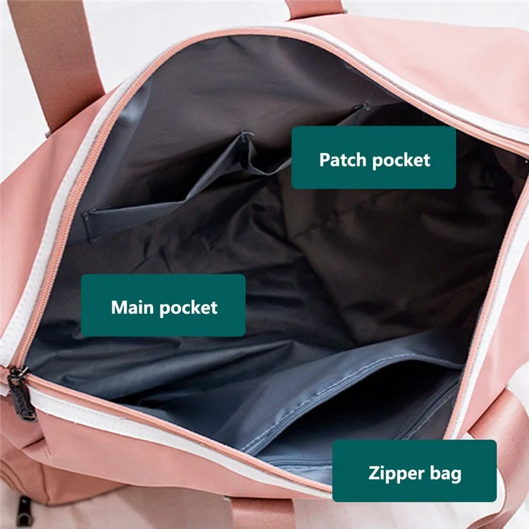 Reisetasche Weekender Tasche Wasserabweisend mit Schuhfach, Größe: 39*22*28cm - Pink