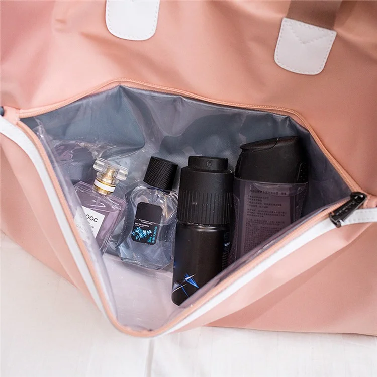 Reisetasche Weekender Tasche Wasserabweisend mit Schuhfach, Größe: 39*22*28cm - Pink