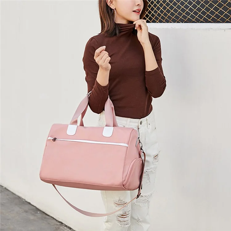 Reisetasche Weekender Tasche Wasserabweisend mit Schuhfach, Größe: 39*22*28cm - Pink