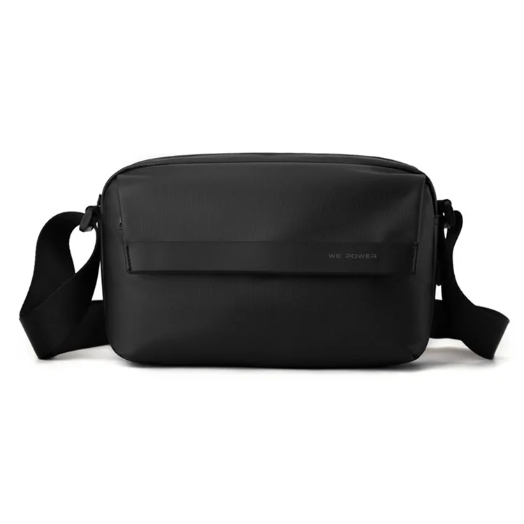WEPOWER 7670 Borsa Messenger casual da uomo Impermeabile in Nylon Piccola Borsa a Tracolla - Nero