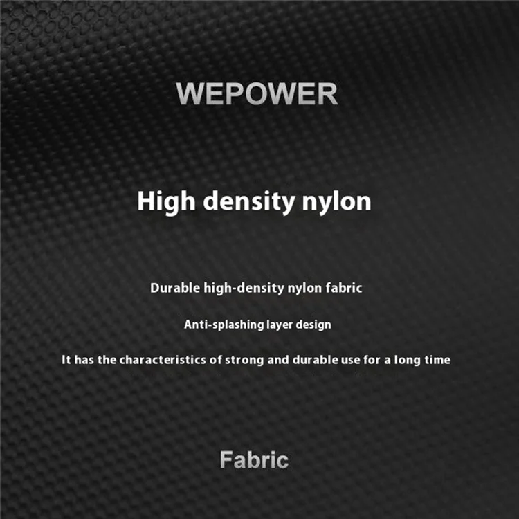 WEPOWER 7670 Borsa Messenger casual da uomo Impermeabile in Nylon Piccola Borsa a Tracolla - Nero