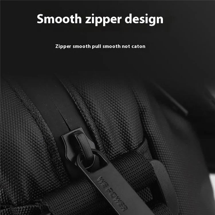 WEPOWER 7670 Borsa Messenger casual da uomo Impermeabile in Nylon Piccola Borsa a Tracolla - Nero