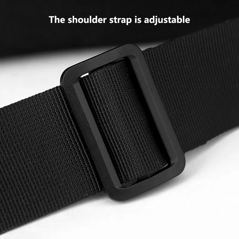 WEPOWER 8703 Men Lightweight Shoulder Bag Waterproof Nylon Small Square Crossbody Bag - Black