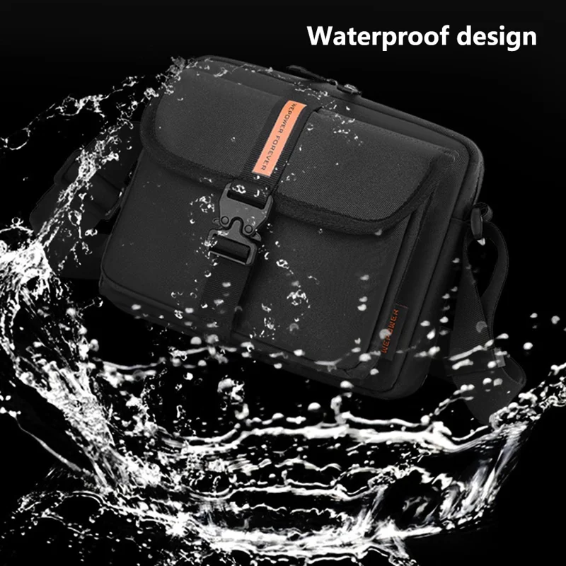 WEPOWER 5903 Men Waterproof Nylon Crossbody Shoulder Bag with Quick Release Buckle - Black
