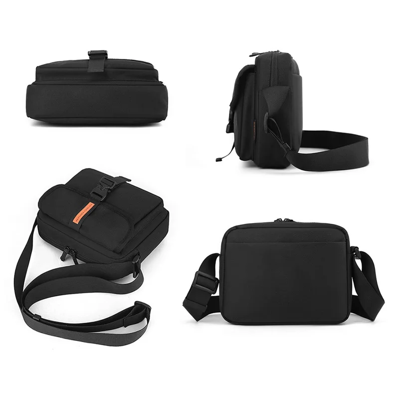 WEPOWER 5903 Men Waterproof Nylon Crossbody Shoulder Bag with Quick Release Buckle - Black