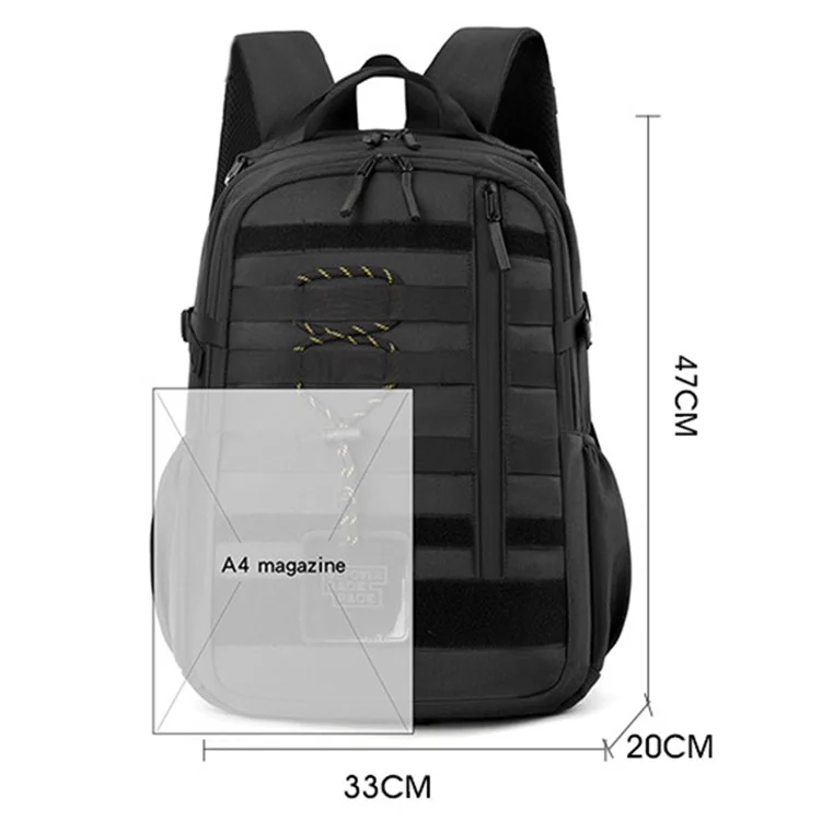 WEPOWER 2127 Outdoor Camping Military Backpack for Men Tactical Nylon Molle Shoulder Bag - Grey