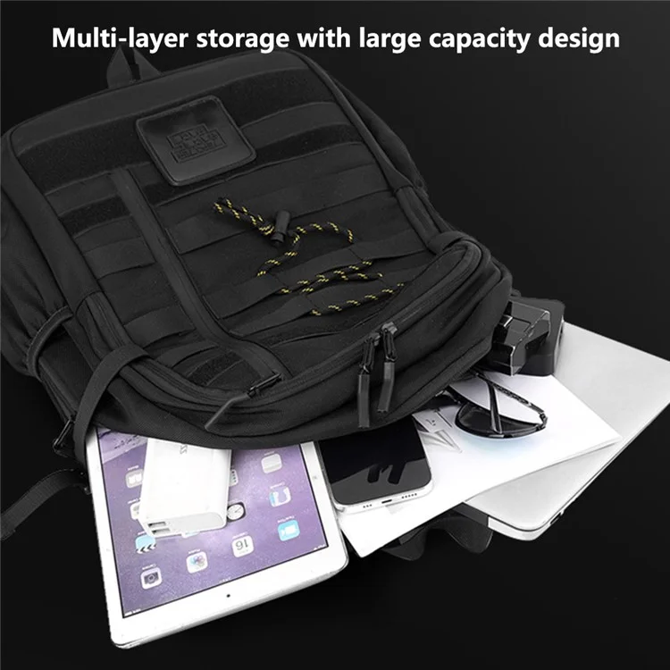 WEPOWER 2127 Outdoor Camping Military Backpack for Men Tactical Nylon Molle Shoulder Bag - Grey