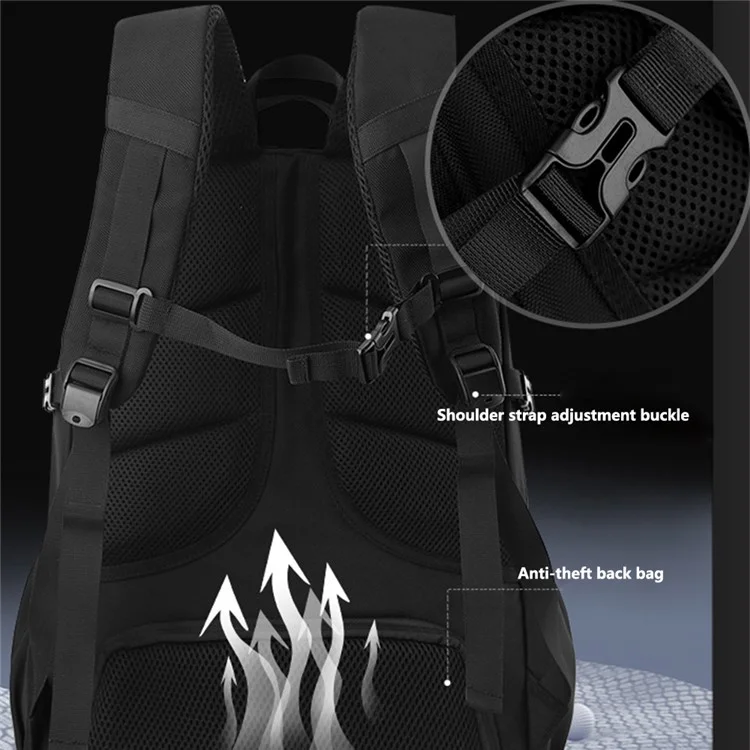 WEPOWER 2127 Outdoor Camping Military Backpack for Men Tactical Nylon Molle Shoulder Bag - Grey