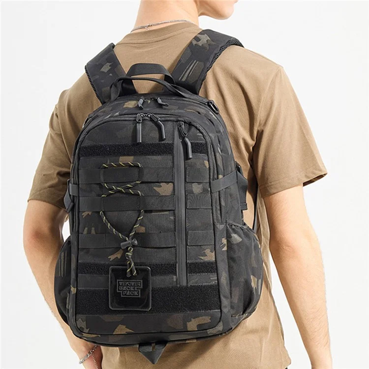 WEPOWER 2127 Outdoor Camping Military Backpack for Men Tactical Nylon Molle Shoulder Bag - Grey