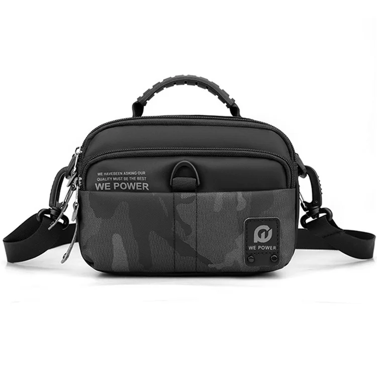 WEPOWER 1791 Herren Business Casual Nylon Einzelschulterkörpertasche, Größe L 25x10x19cm - Schwarz