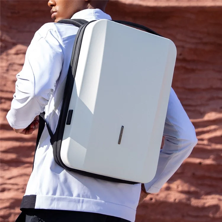 MARK RYDEN MR7917 17.3 inch Laptop Backpack Hardshell Business Travel Backpack with Anti-Theft Lock - White