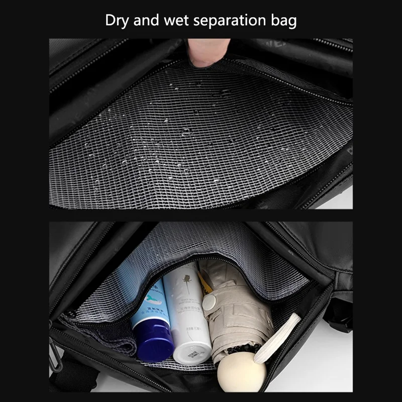 WEPOWER 7678 Men Single Shoulder Chest Bag Stylish Nylon Crossbody Bag - Black