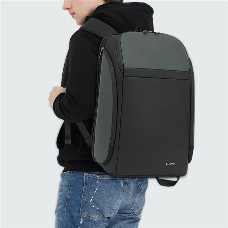 COOLBELL CB-8292 Mochila para laptop de 15,6 polegadas Bolsa de viagem masculina Sacolas com carregamento embutido