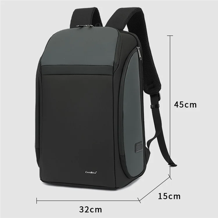COOLBELL CB-8292 Mochila para laptop de 15,6 polegadas Bolsa de viagem masculina Sacolas com carregamento embutido