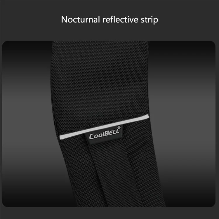 COOLBELL CB-8292 Mochila para laptop de 15,6 polegadas Bolsa de viagem masculina Sacolas com carregamento embutido