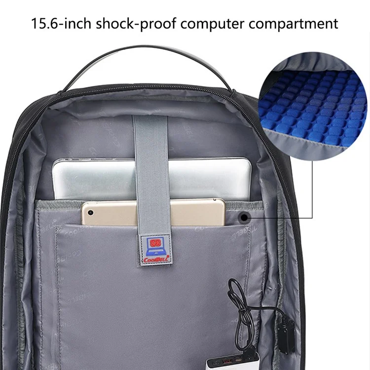Coolbell CB-8290 Мужчины Путешествуют Рюкзак Anti-Splash Большая Емкость 15,6-дюймового Хранения Ноутбуков.