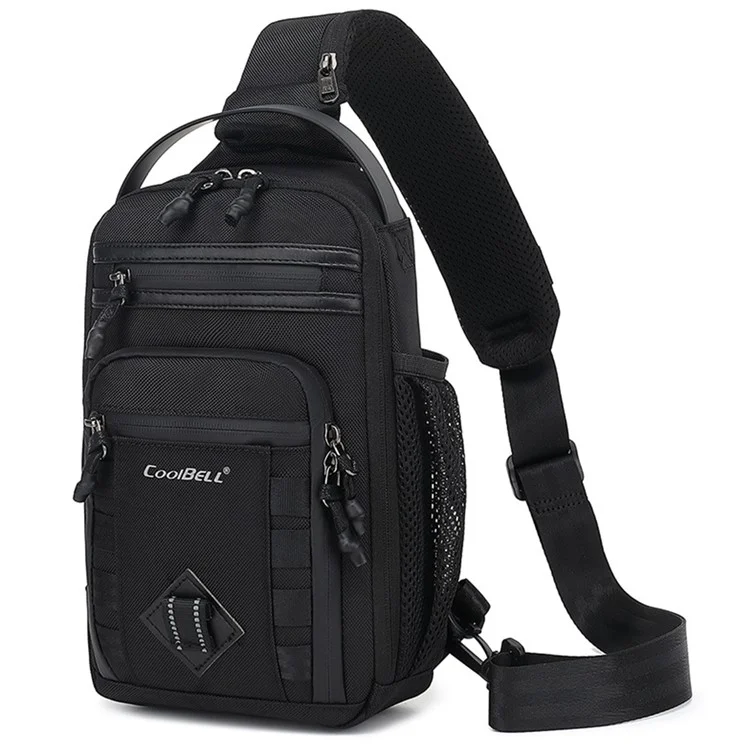 COOLBELL CB-7201 Crossbody Bag Men Stylish Chest Pack with External Charging Port - Black