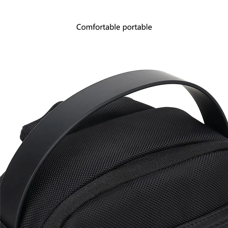 COOLBELL CB-7201 Crossbody Bag Men Stylish Chest Pack with External Charging Port - Black
