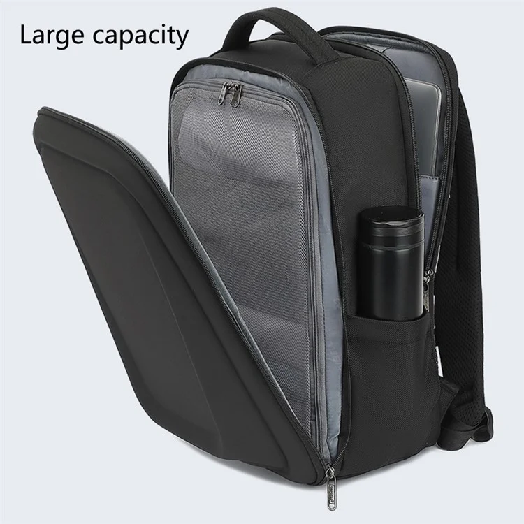 COOLBELL CB-8295 EVA Hard Shell Shoulder Bag Waterproof Business Backpack for 15.6-inch Laptop - Black