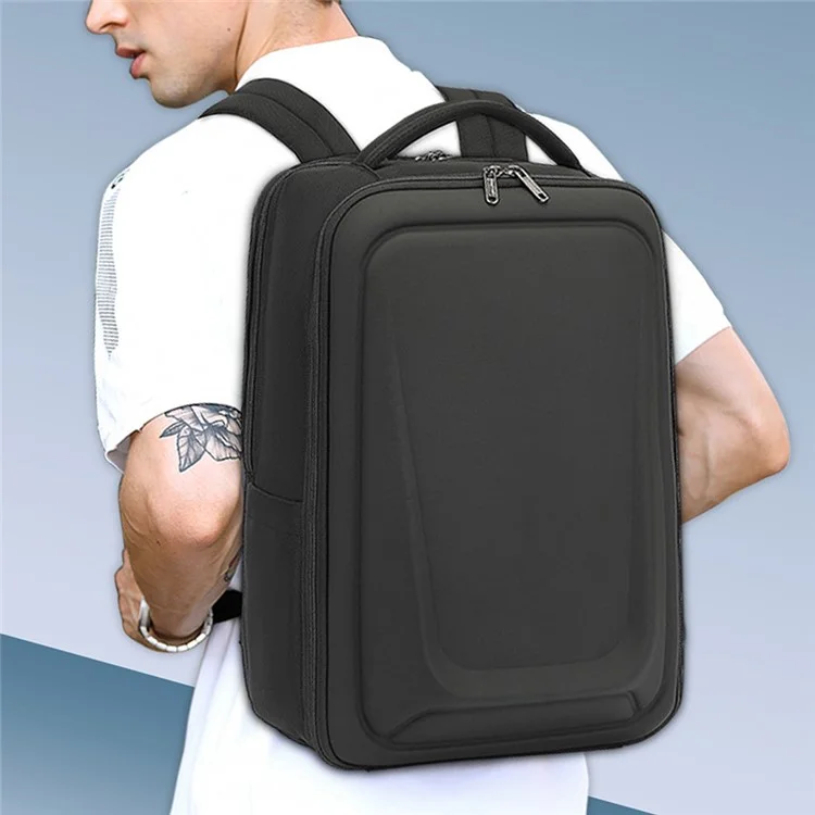 COOLBELL CB-8295 EVA Hard Shell Shoulder Bag Waterproof Business Backpack for 15.6-inch Laptop - Black
