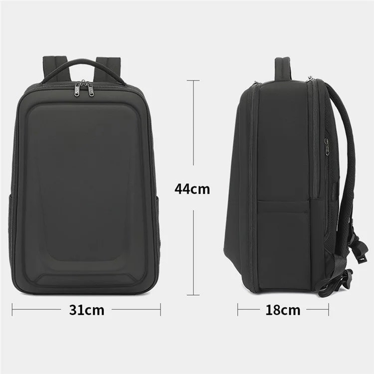 COOLBELL CB-8295 EVA Hard Shell Shoulder Bag Waterproof Business Backpack for 15.6-inch Laptop - Black